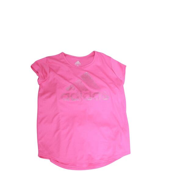 Adidas Neon Pink Pull-On Shorts with Matching Shirt - Picture 4 of 7